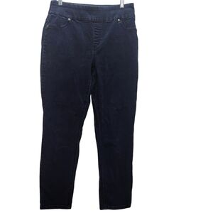 Perfect Stretch by Chico's Dark Blue Denim Size 0 Ankle Cropped Jeans Pull-On